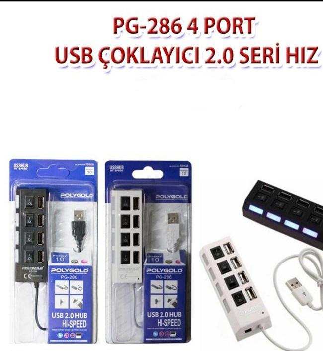 POLYGOLD PG-286 USB 2.0 4 PORTLU HUB