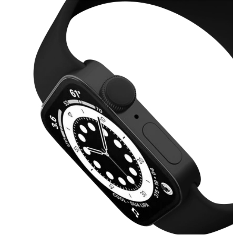 WATCH 7 Yeni Smart Watch Türkçe Menü Akıllı Saat-Siyah