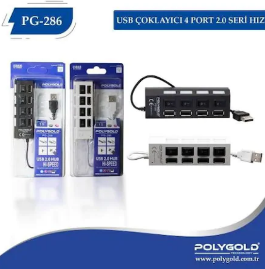 POLYGOLD PG-286 USB 2.0 4 PORTLU HUB