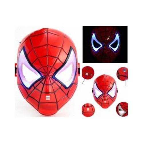 Işıklı Spiderman Maskesi-Extra Sağlam