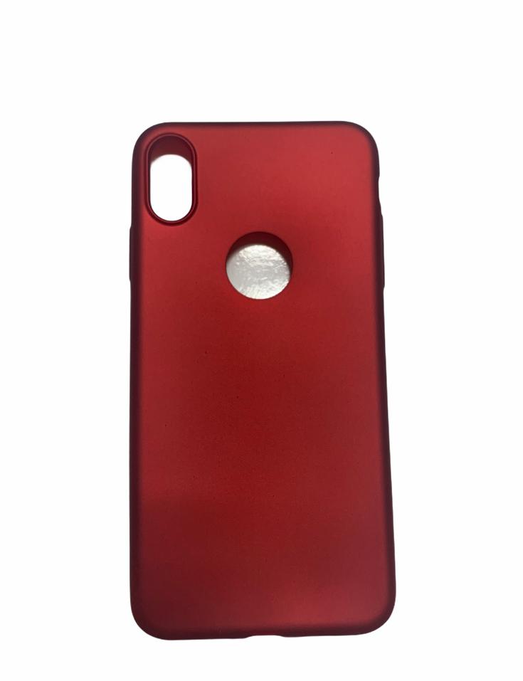 iPhone XS Max  Kılıf İnce Esnek Silikon Kılıf -Kırmızı