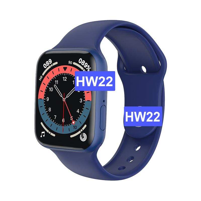 Hw 22 Tam dokunmati  Akıllı Saat Ios Ve Android Uyumlu-Mavi